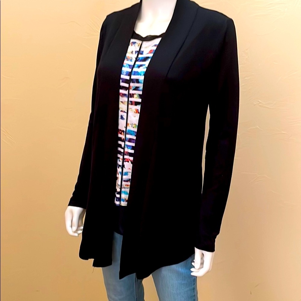 Black Open Lightweight Cardigan - P8